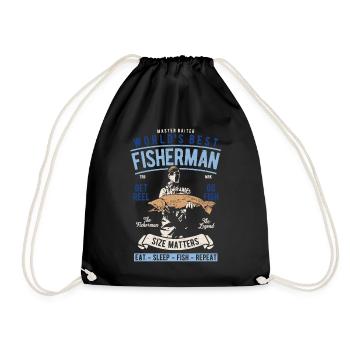 Cadeau de pêcheur à la ligne pour les hommes pêchant des dictons drôles - Sac de sport léger - noir - Devant