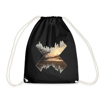 X-Landscape Sunset - Drawstring Bag - black - Front
