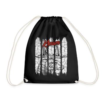 Vintage Style rétro Khnum Silhouette Dieu - Sac de sport léger - noir - Devant