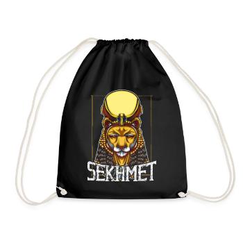 Ägyptische Göttin Sachmet Löwin Mythologie - Turnbeutel - Schwarz - Vorne