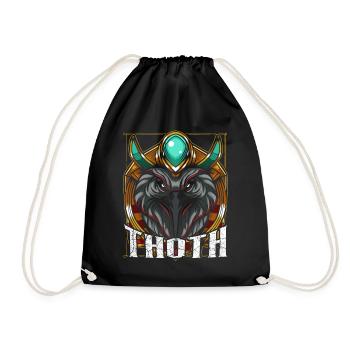 Thoth Thot Ägyptischer Gott Gottheit Ibis - Turnbeutel - Schwarz - Vorne