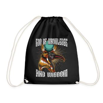 Gott des Wissen Weisheit Thoth Ägyptischer Gott - Turnbeutel - Schwarz - Vorne