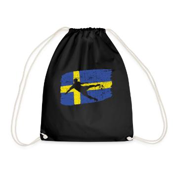 Schweden Fußball Land Geschenkidee - Sac de sport léger - noir - Devant