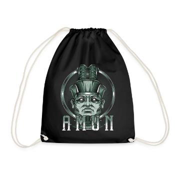 God of the willow Amun Egyptian Egypt deity - Drawstring Bag - black - Front