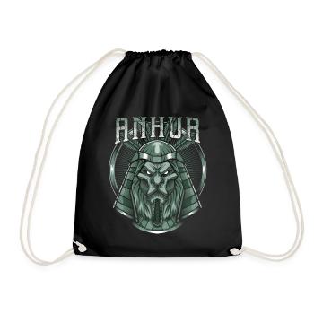 God of War Anhur Egyptian Egypt deity - Drawstring Bag - black - Front