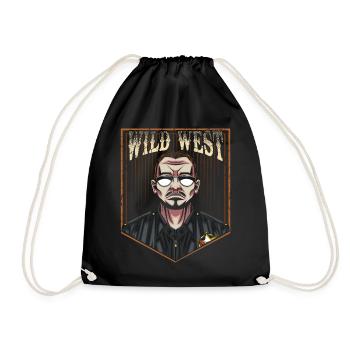 Wild West Sheriff Western Gesetzeshüter Vintage - Turnbeutel - Schwarz - Vorne