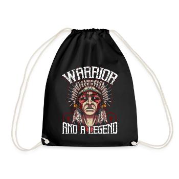 Apache chief Indian chief Indio Indian - Drawstring Bag - black - Front