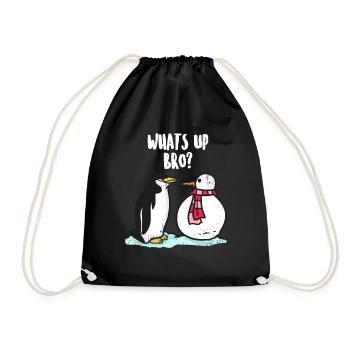 Penguin North Pole South Pole Gift - Drawstring Bag - black - Front