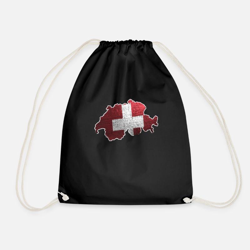 Schweiz - Turnbeutel - Schwarz