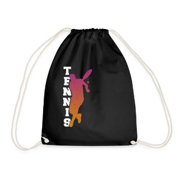 Joueur de tennis Raquette de balle Servir Jeu J’aime le tennis - Sac de sport léger - noir - Devant