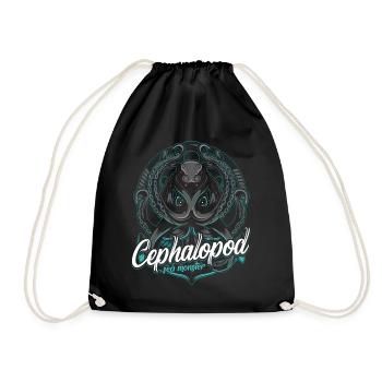 Oktopus - Turnbeutel - Schwarz - Vorne