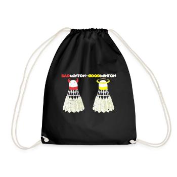 Jeu de flipper badminton badminton pun - Sac de sport léger - noir - Devant