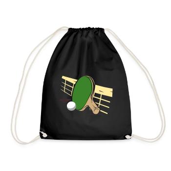 Table tennis table tennis player gift idea - Drawstring Bag - black - Front