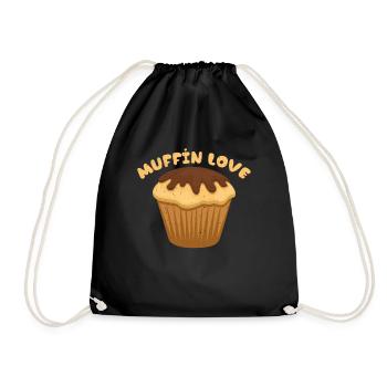 Muffin Love Muffins Boulangerie Baker Cupcake - Sac de sport léger - noir - Devant