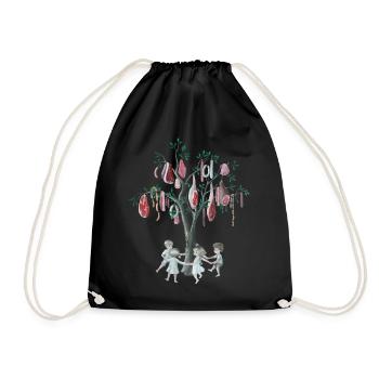 The Meat Tree - Art for Animal Rights - Drawstring Bag - black - Front