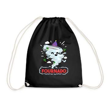 4e anniversaire Four Boy Girl 4 Fournado Cadeau - Sac de sport léger - noir - Devant