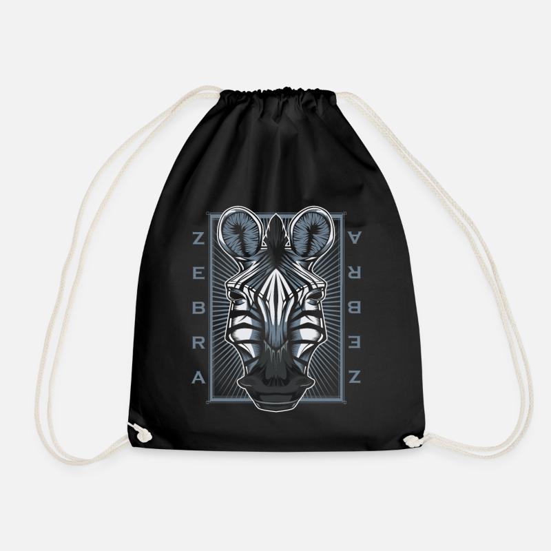 Zebra - Turnbeutel - Schwarz