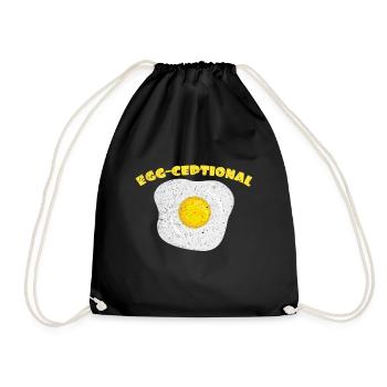 Egg-Ceptional | Oeufs oeufs oeufs - Sac de sport léger - noir - Devant