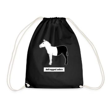 Informaticien Calculatrice sur ordinateur Humour Zebra Defrag - Sac de sport léger - noir - Devant