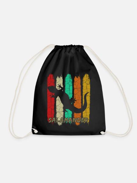 salamander - Drawstring Bag - black