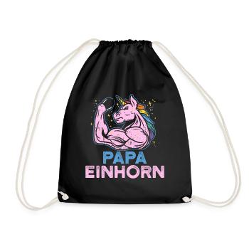 Fitness cadeau papa licorne muscle homme Fun - Sac de sport léger - noir - Devant