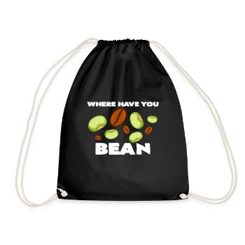 Bean pun - Drawstring Bag - black - Front