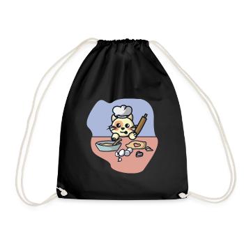Faire cuire le chat tout en biscuit - Sac de sport léger - noir - Devant