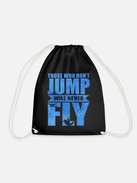 Skydiving - Drawstring Bag - black