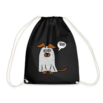 Geist Unheimlich Hund Urlaub Halloween Geschenk - Turnbeutel - Schwarz - Vorne
