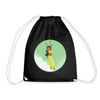 Oriental belly dance - Drawstring Bag - black - Front