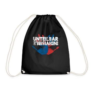 #Unteilbar Shirt Solidarity instead of exclusion - Drawstring Bag - black - Front