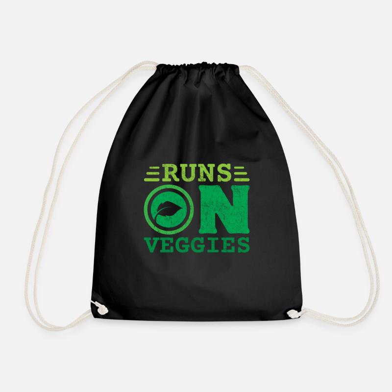 Vegetarier Vegetarierin - Turnbeutel - Schwarz