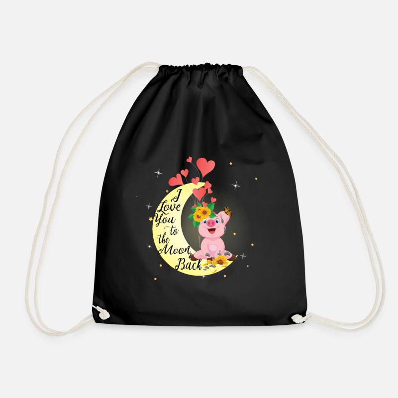 Dirty sow pig - Drawstring Bag - black