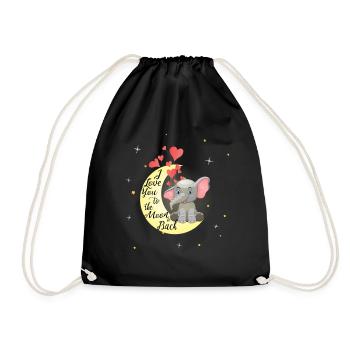 Elefant shirt kinder geschenk dumbo süß elefanten - Turnbeutel - Schwarz - Vorne