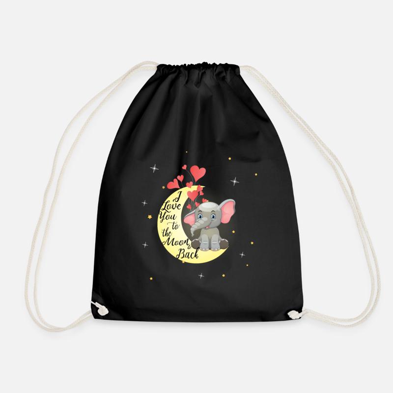 Elefant shirt kinder geschenk dumbo süß elefanten - Turnbeutel - Schwarz