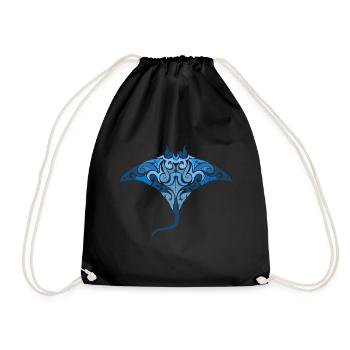 Stingray tatouage Dasyatis Maori tatouage - Sac de sport léger - noir - Devant