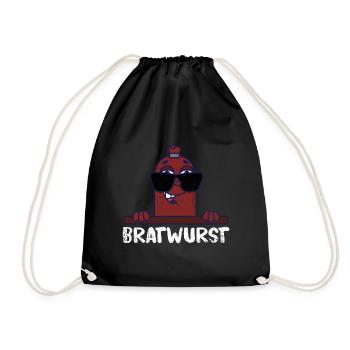 Cadeau de saucisse de nourriture de Bratwurst Allemagne - Sac de sport léger - noir - Devant