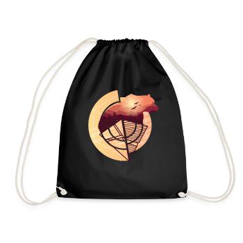 Ours nature sauvage - Sac de sport léger - noir - Devant