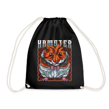 Hamster - Turnbeutel - Schwarz - Vorne