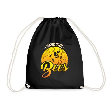 Abeilles - Sac de sport léger - noir - Devant