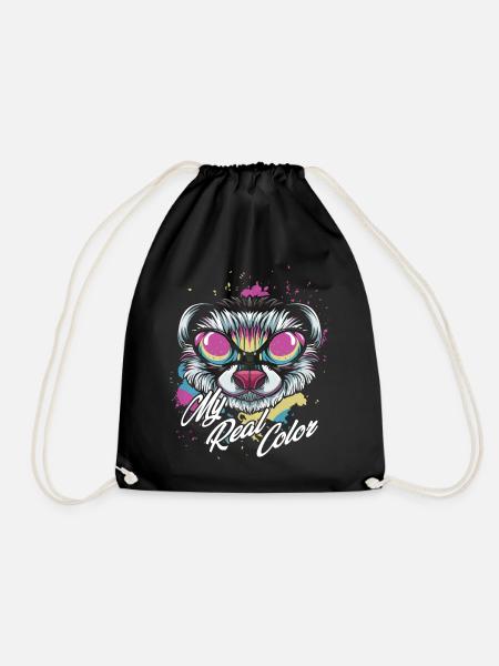 ferret - Drawstring Bag - black