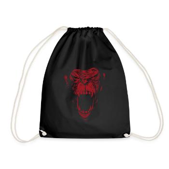 gorilla - Drawstring Bag - black - Front