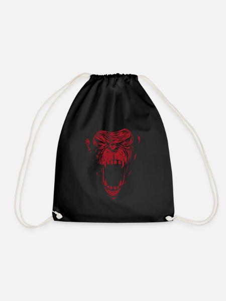 gorilla - Drawstring Bag - black