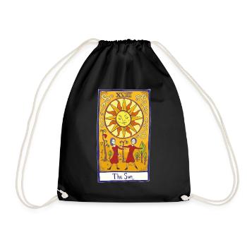 Sun XVIII Tarot - Drawstring Bag - black - Front