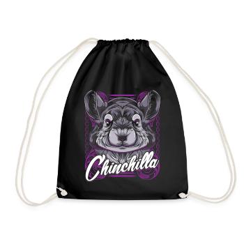 Chinchilla - Turnbeutel - Schwarz - Vorne