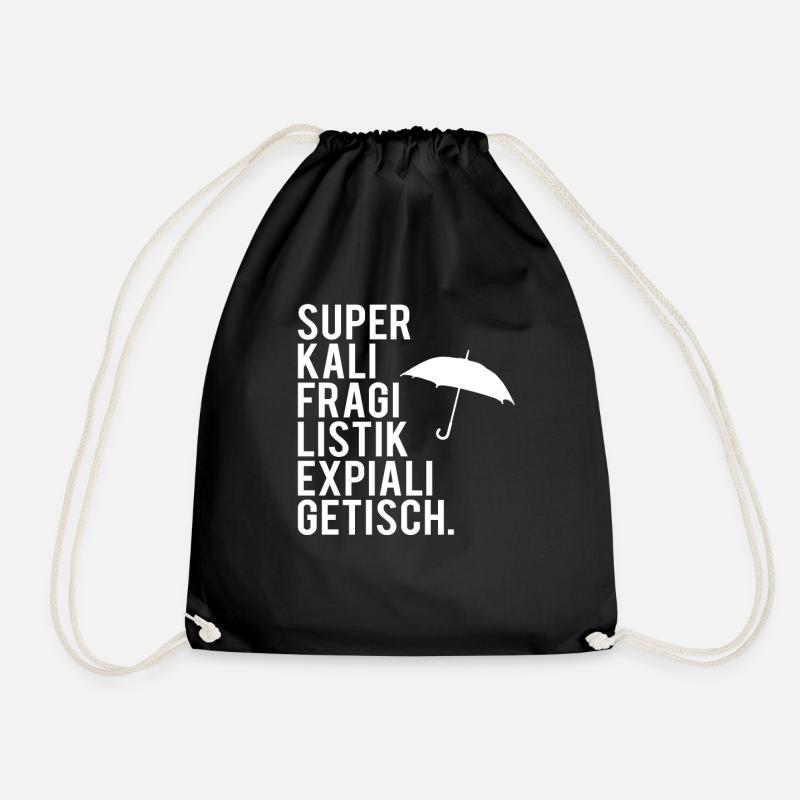 Superkalifragilistikexpialigetisch - Turnbeutel - Schwarz