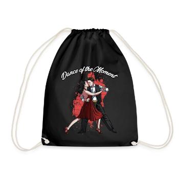 Dance of the Moment | Tango Dance Couple Gift - Drawstring Bag - black - Front