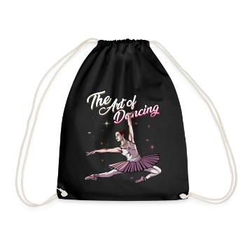 Ballet dancer | Ballerina Dance Gift Idea - Drawstring Bag - black - Front