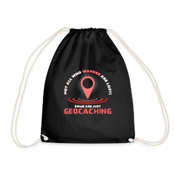 Geocaching - Turnbeutel - Schwarz - Vorne