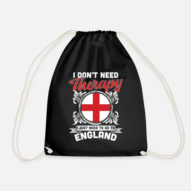 England - Drawstring Bag - black